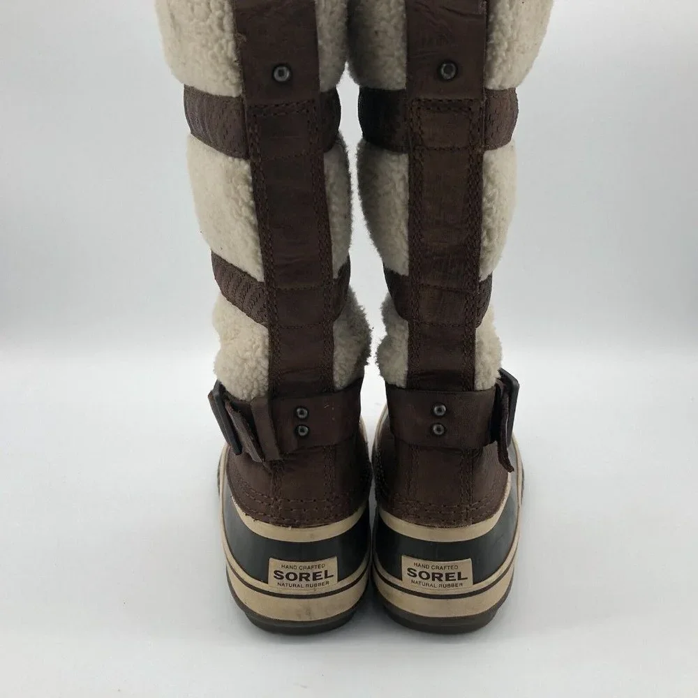 Sorel Boots Womens 10 EU 42 Helen Of Tundra Shearling Fleece & Brown Leather - Picture 9 of 12